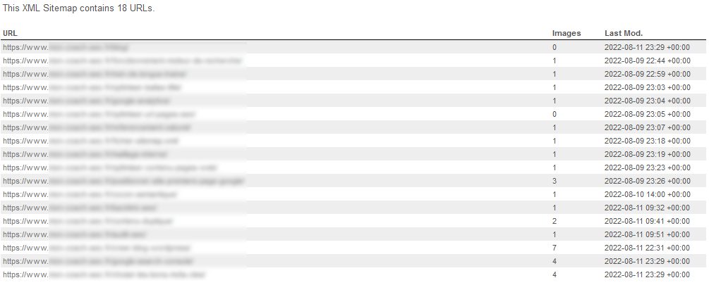 exemple de fichier sitemap xml